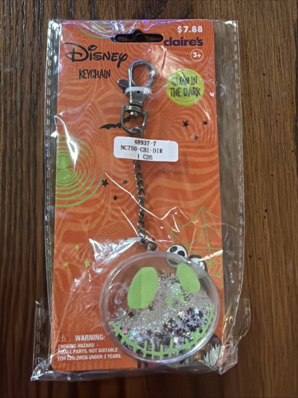 Claire's Disney The Nightmare Before Christmas glow-in-the-dark keychain